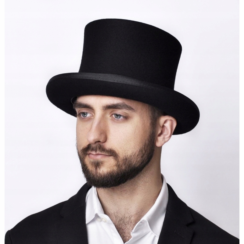 

Kapelusz cylinder Albert 14cm podszewka rozm 58