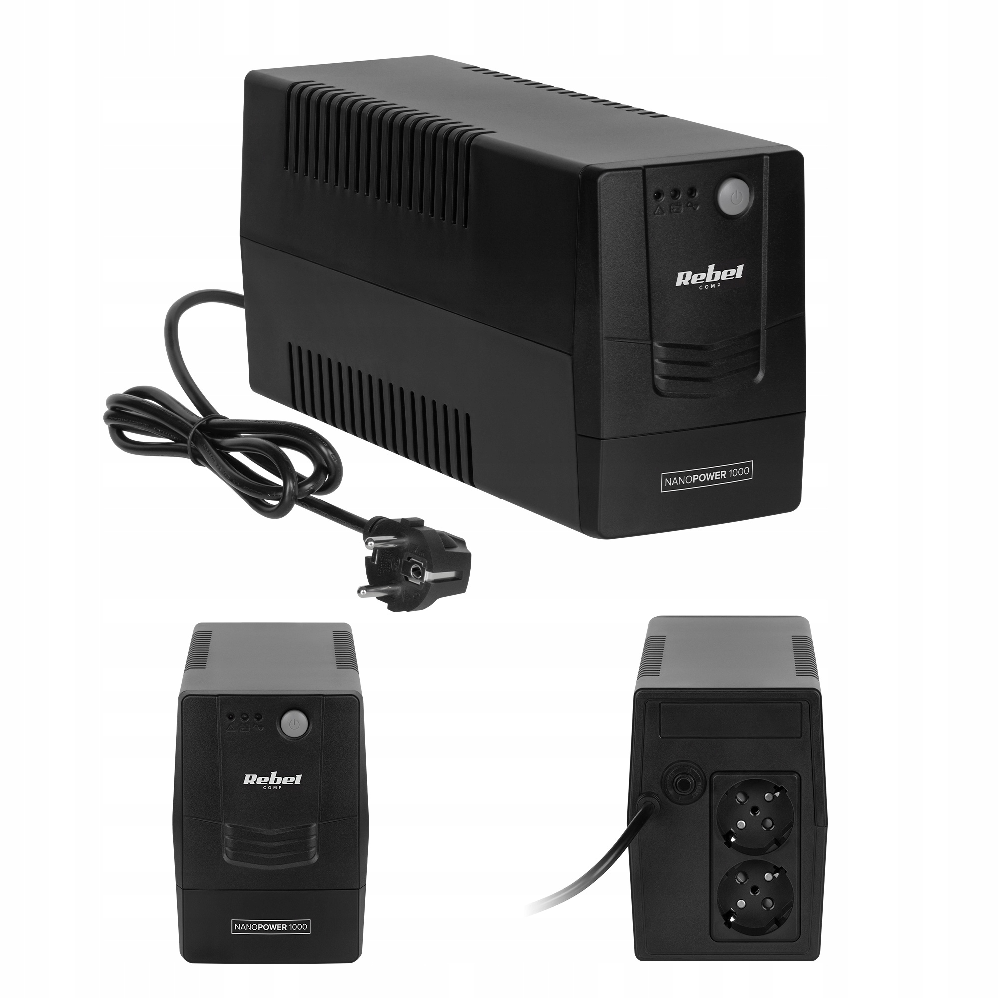 Zasilacz awaryjny komputerowy Ups Rebel 1000 offline 1000VA/600W 230 V 50Hz