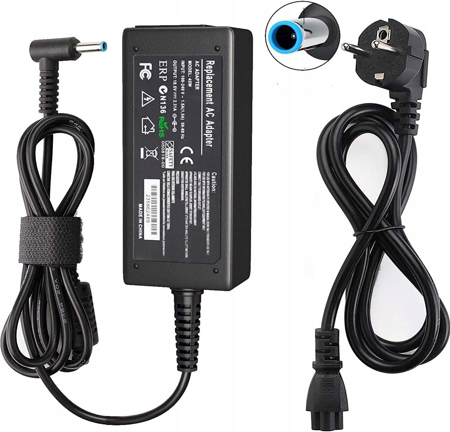 45W 19.5V 2.31A niebieski końcówki ładowarka do notebooka Adapter AC~1183