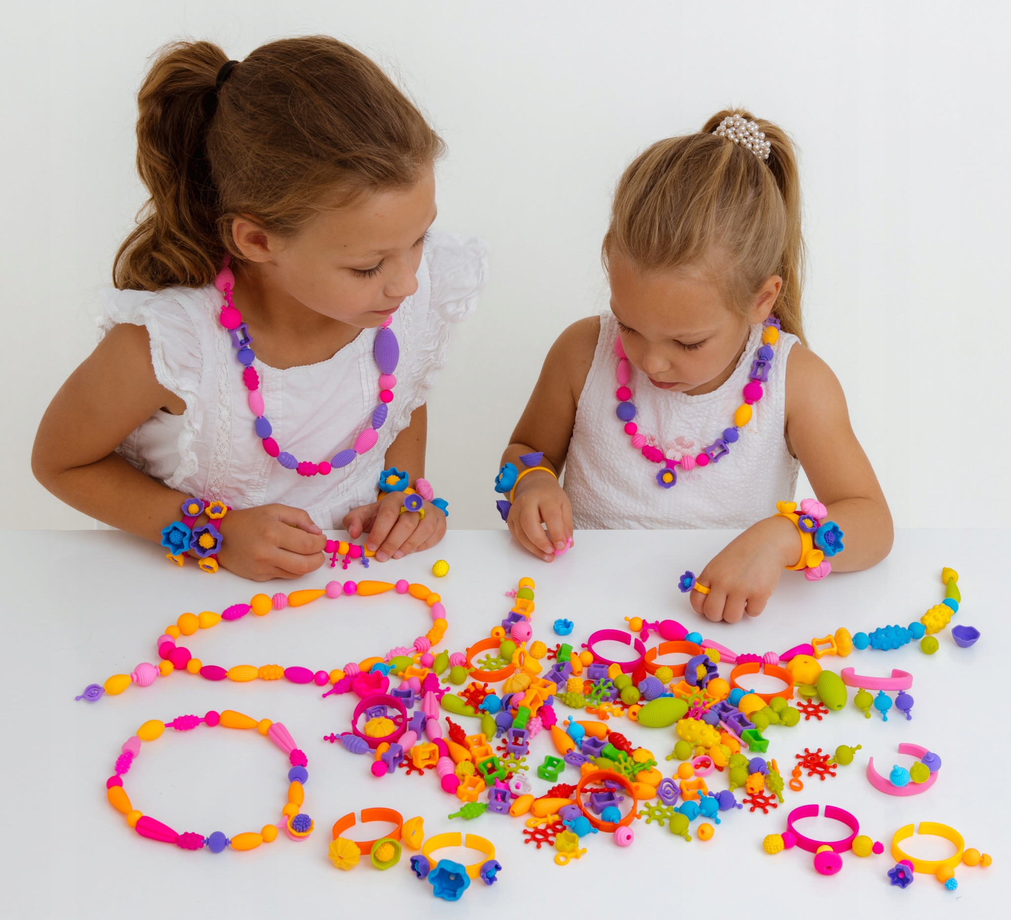 KORALIKI do robienia biżuterii bransoletek naszyjników ZESTAW 260 el. duże Marka Doris