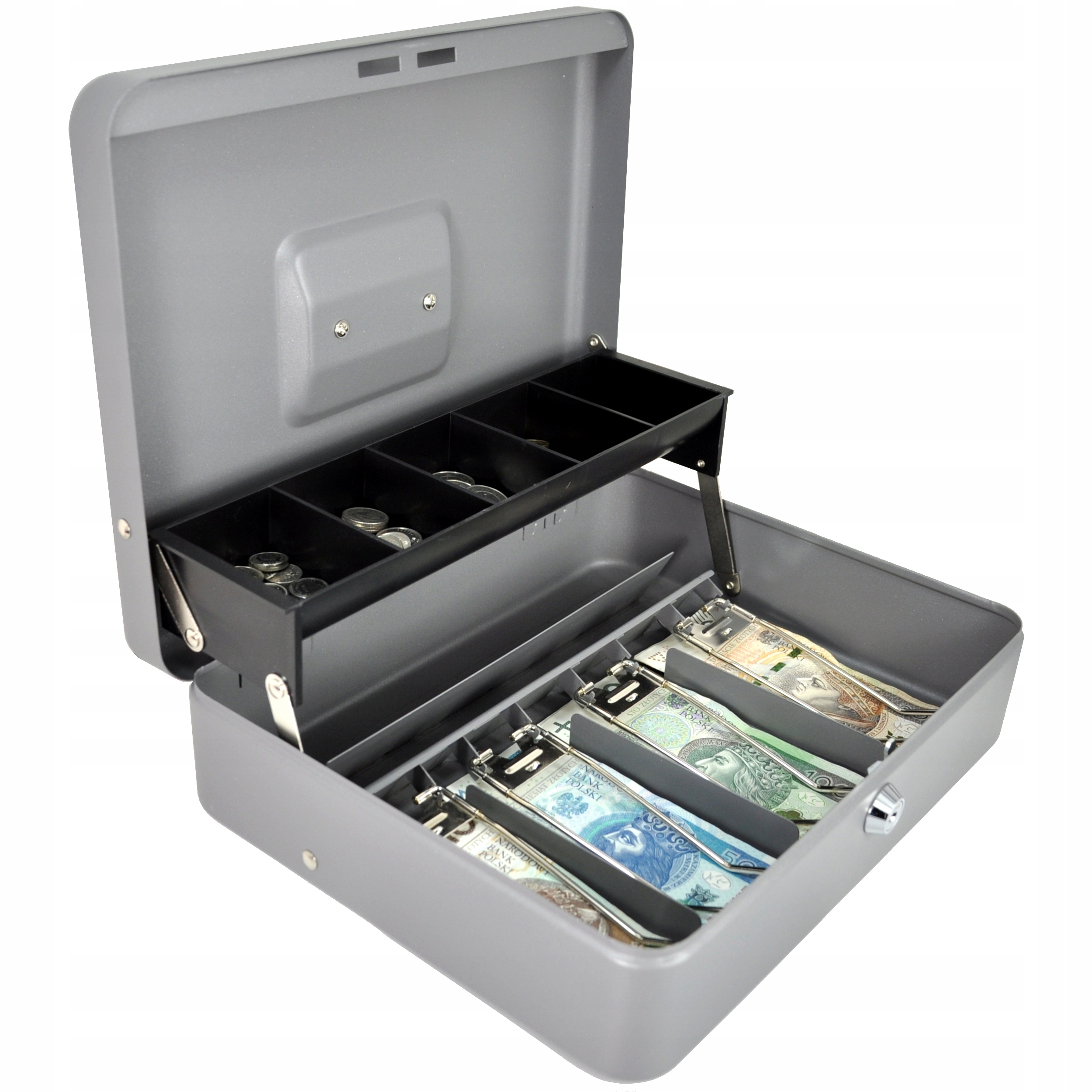 KASETKA METALOWA NA PIENIĄDZE BANKNOTY Z DOCISKIEM BANKNOTÓW DUŻA XXL Kod producenta Kasetka metalowa