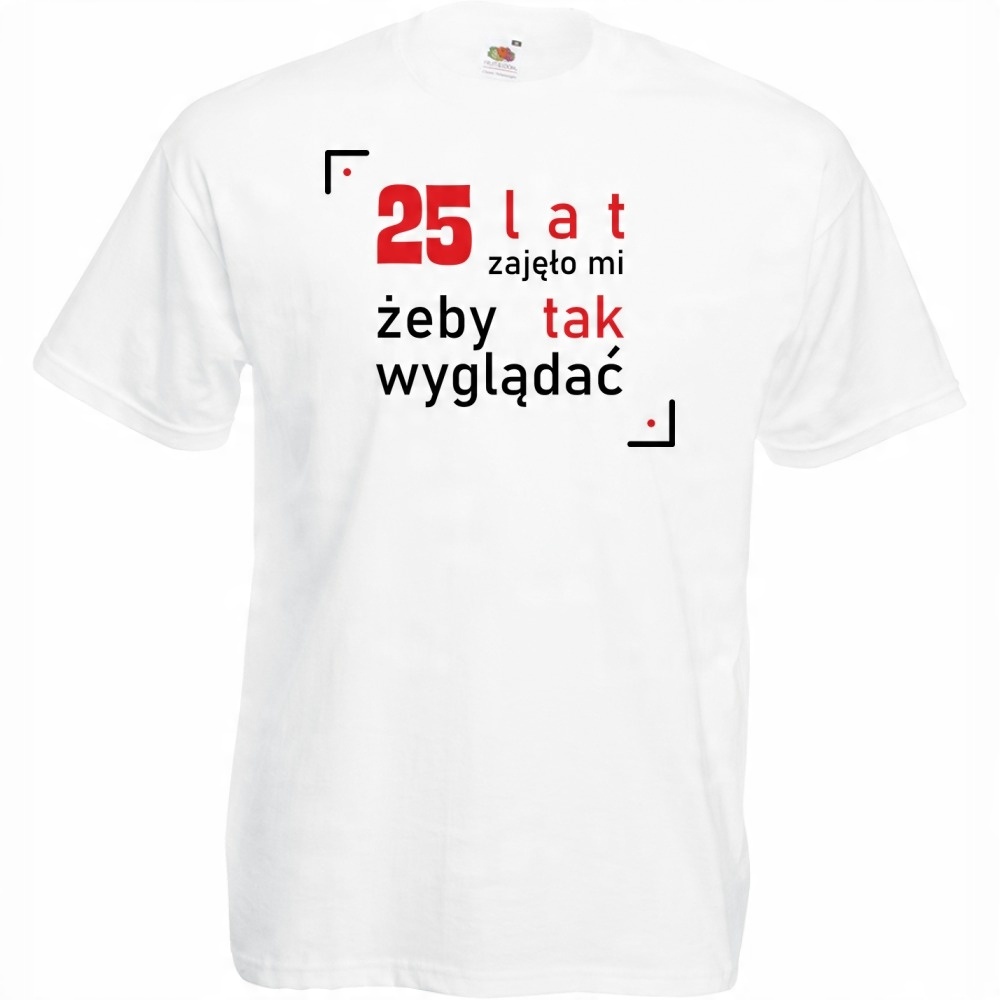 

Koszulka 25 lat urodziny M biała