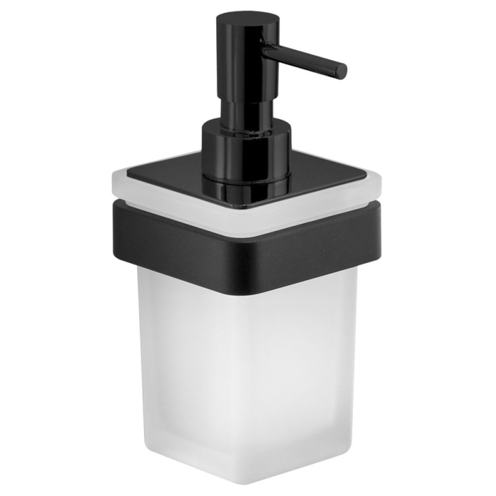 Gedy Samoa dávkovač mydla čierny mat/mliečne sklo A88114