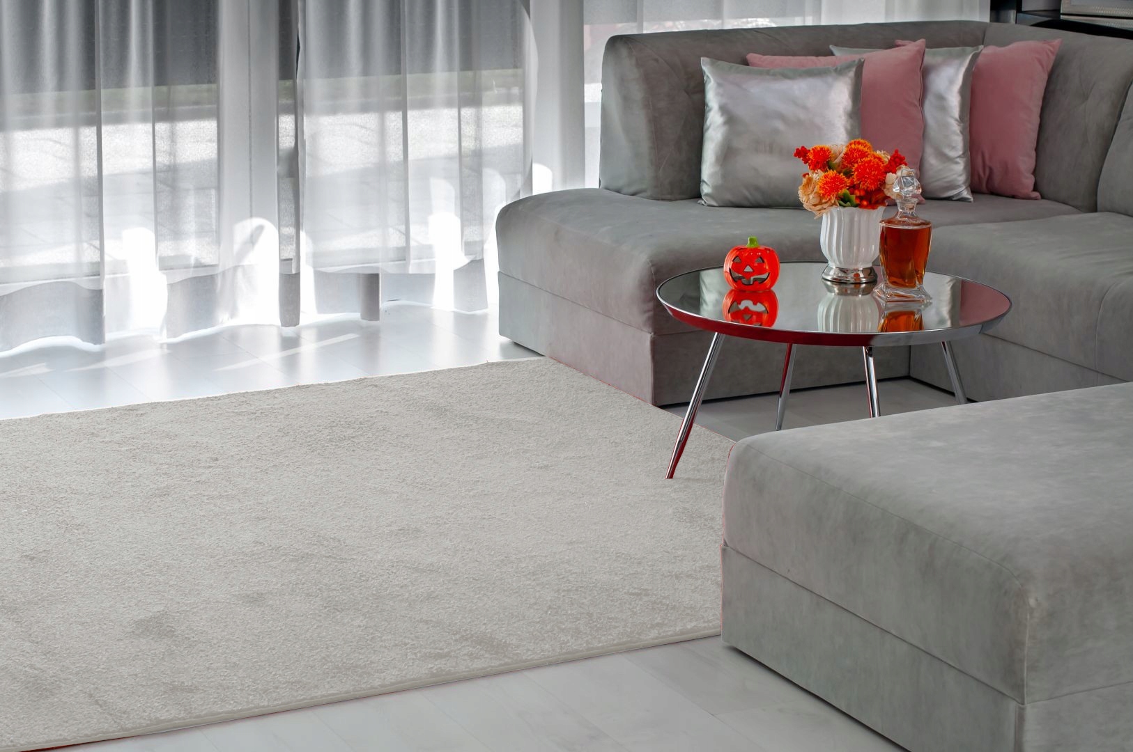 DYWAN DYWANIK SHAGGY KOŁO WYKŁADZINA CHODNIK SZARY BEZ 80cm KOLORY OBSZYTY Rodzaj shaggy