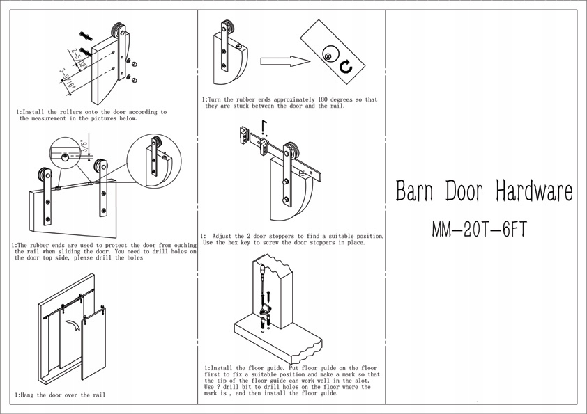 System Drzwi Przesuwnych Barn Door Loft Retro 200cm Marka Galakor