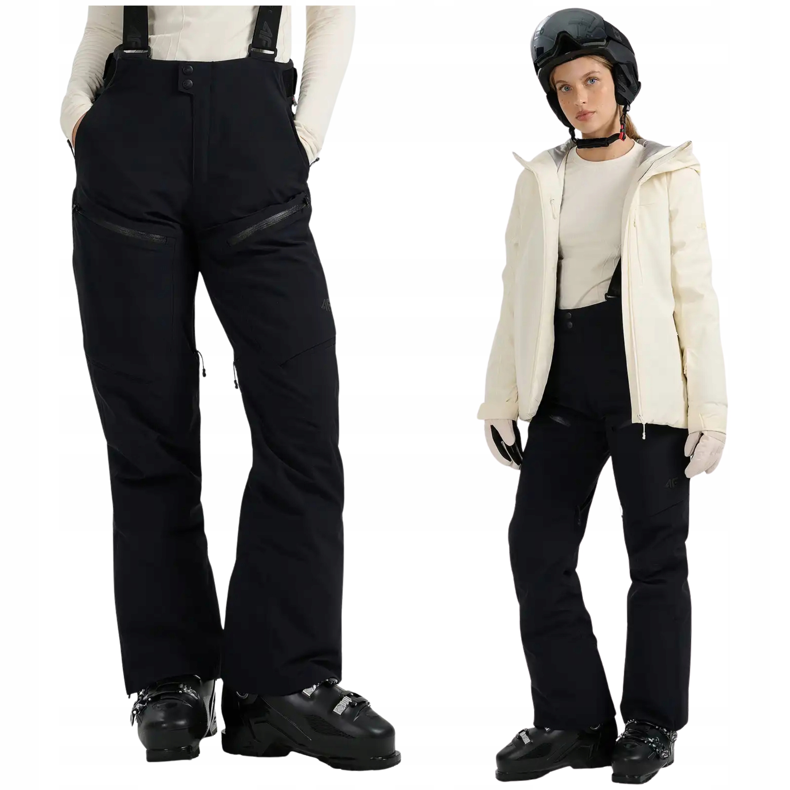 Spodnie Narciarskie 4F Damskie Na Szelki Snowboardowe F0995 Na Narty Pro S