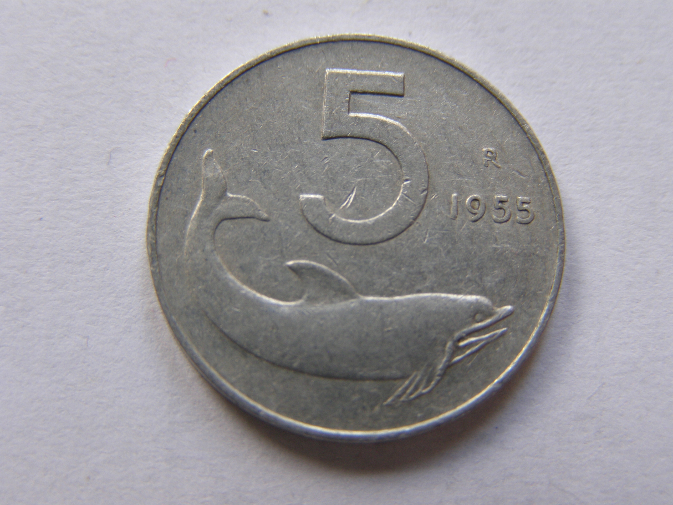 WŁOCHY ITALIA 5 LIRA 1955 ROK !!!!!!!!!!!!!!! 0811
