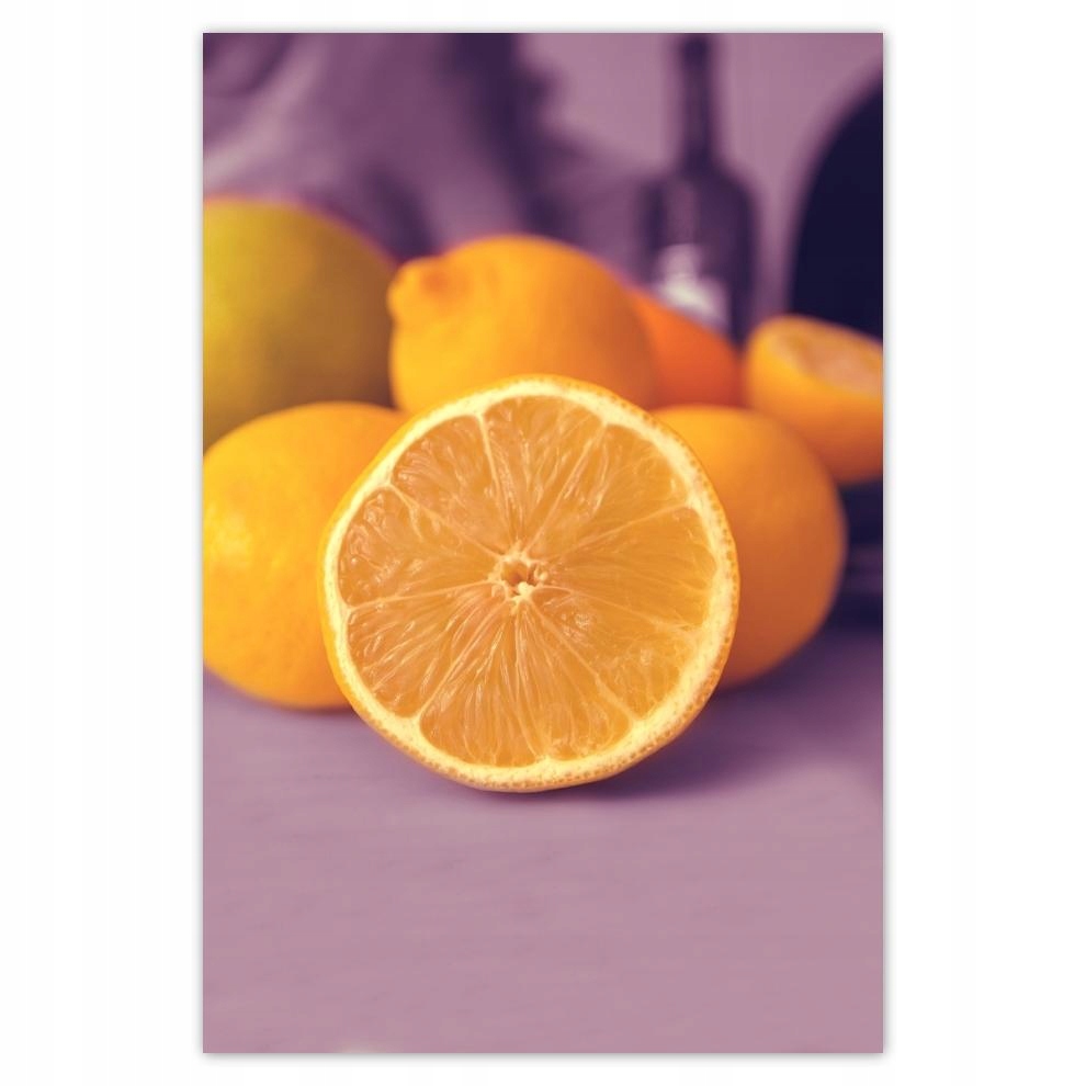 

Plakat samoprzylepny 40x60 Cytrynki we fiolecie