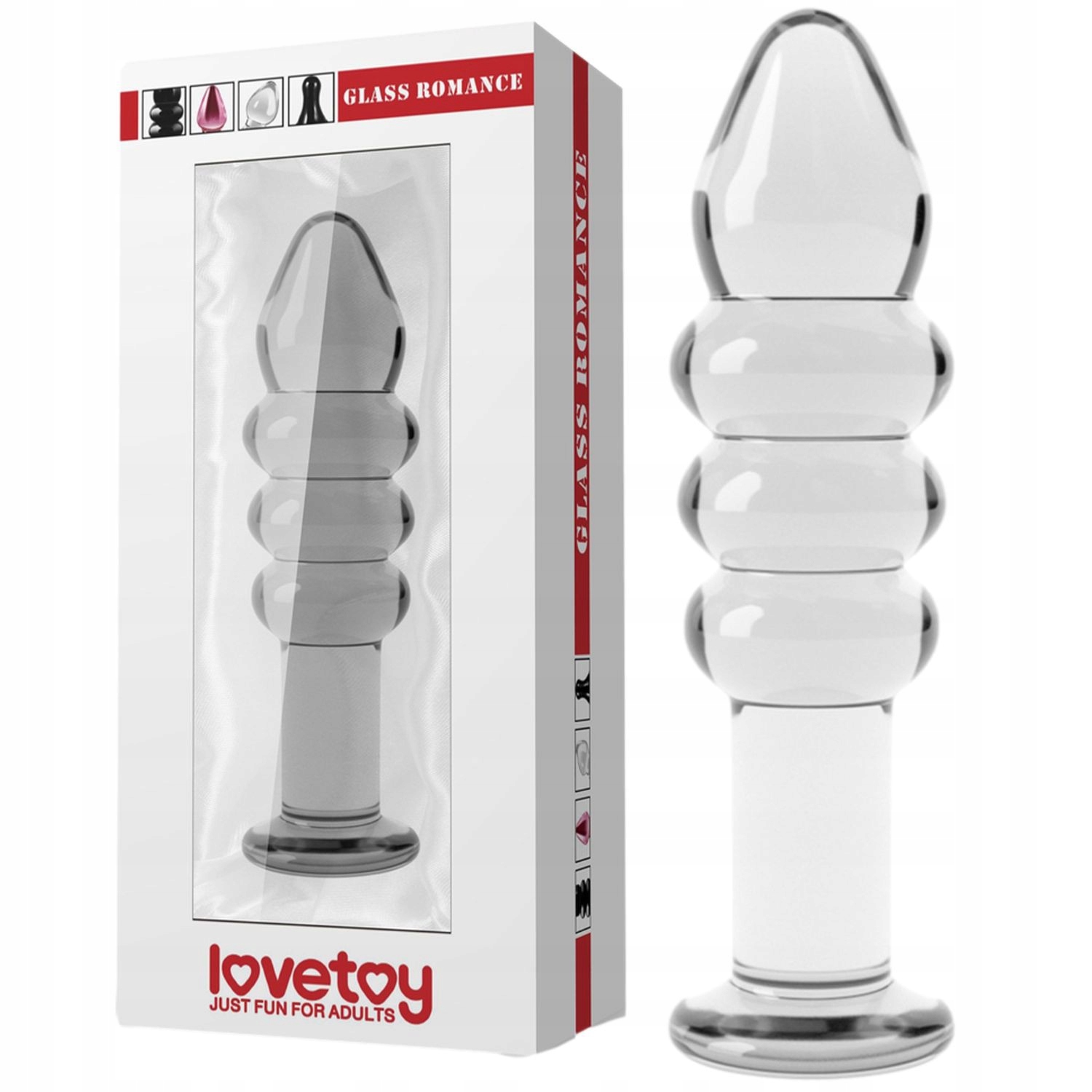 

Szklany korek analny, Przezroczysty Lovetoy