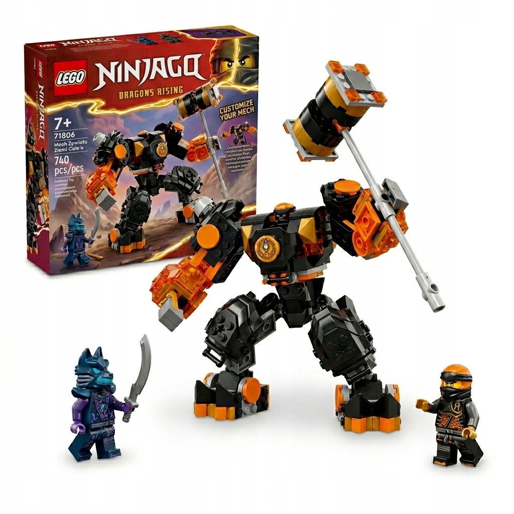 Lego Ninjago Mech Żywiołu Ziemi Cole’a Robot Cole Klocki Dla Dzieci