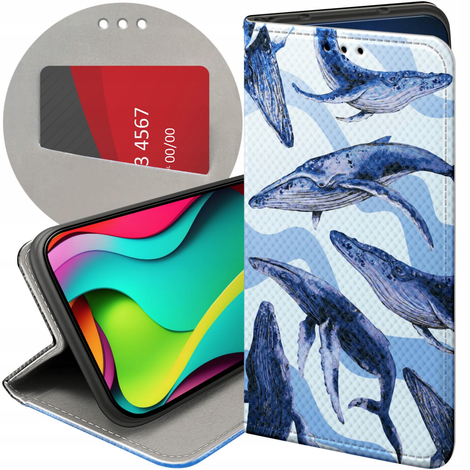 Etui Z Klapką Do Samsung Galaxy S24 Fe Morze Fale Woda Aqua Futerał