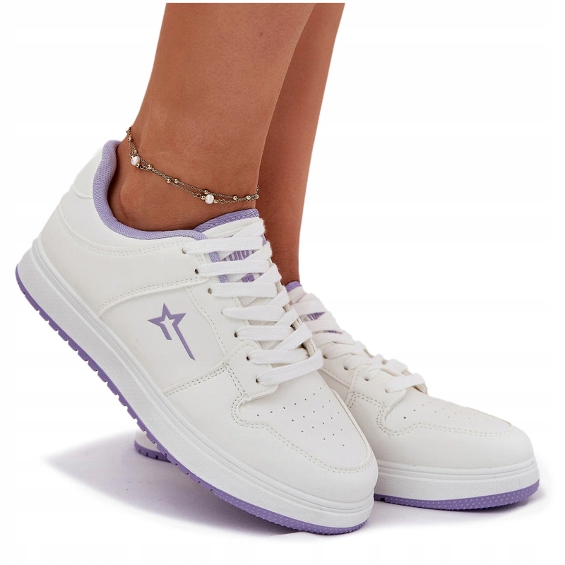 Lehké Tenisky Big Star RR274A241 Hi-poly Systém Bílo-fialové 38