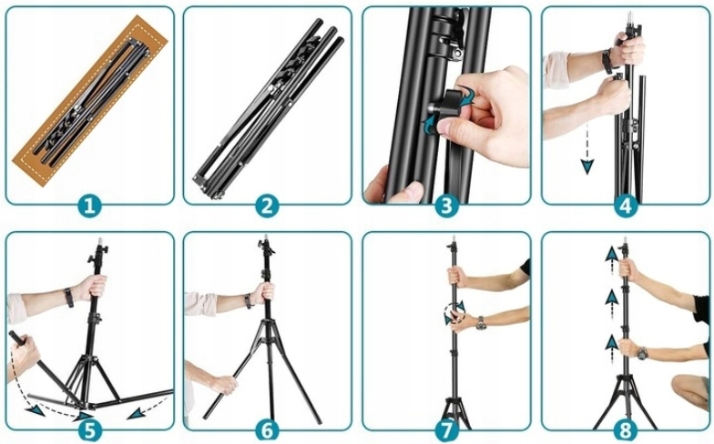 LAMPA PIERŚCIENIOWA 240W RING LED 45cm DUŻA PILOT + STATYW 220cm NA TELEFON Liczba źródeł światła 120