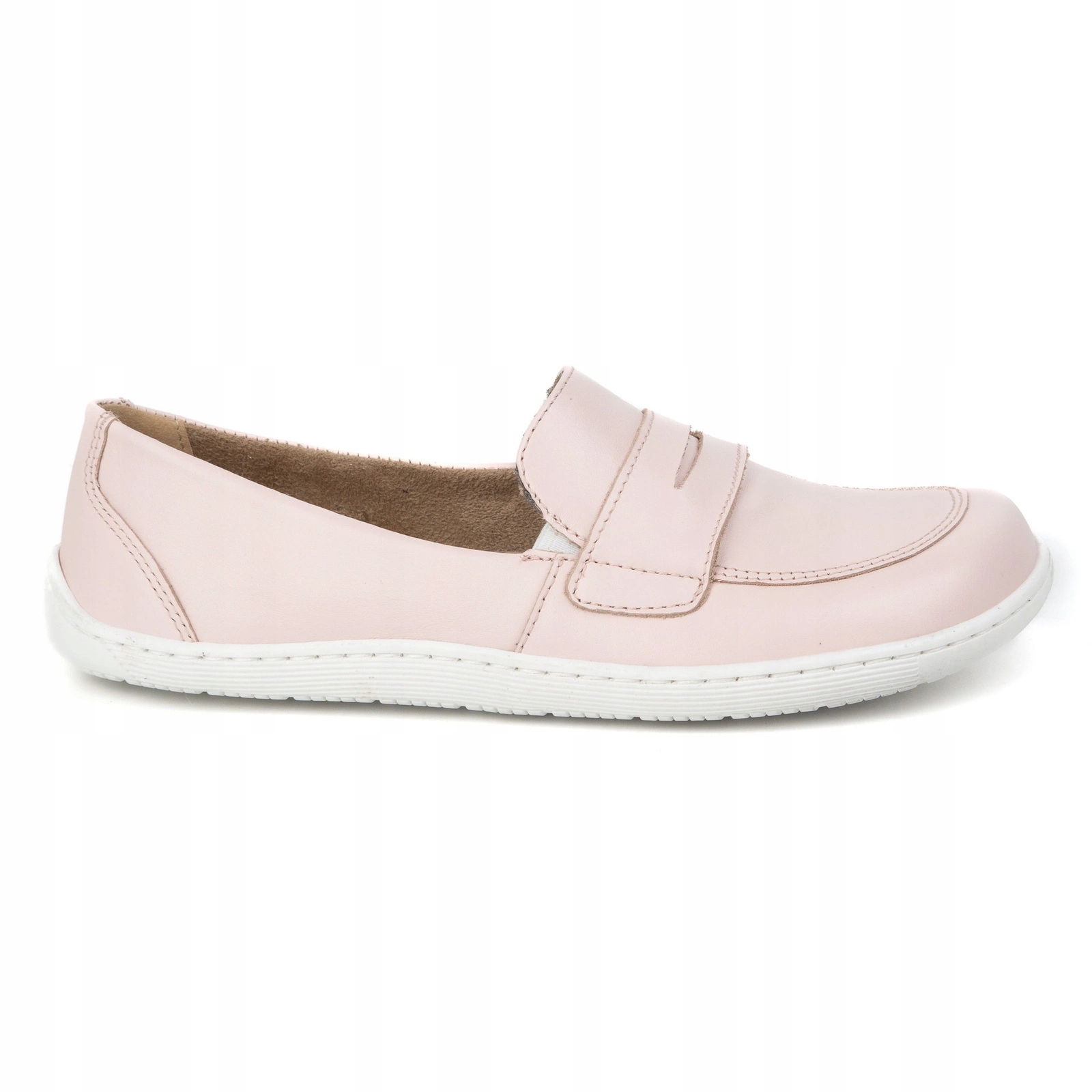 Barefoot dámské kožené mokasíny Olivier široká přední část 1280 růžová 41