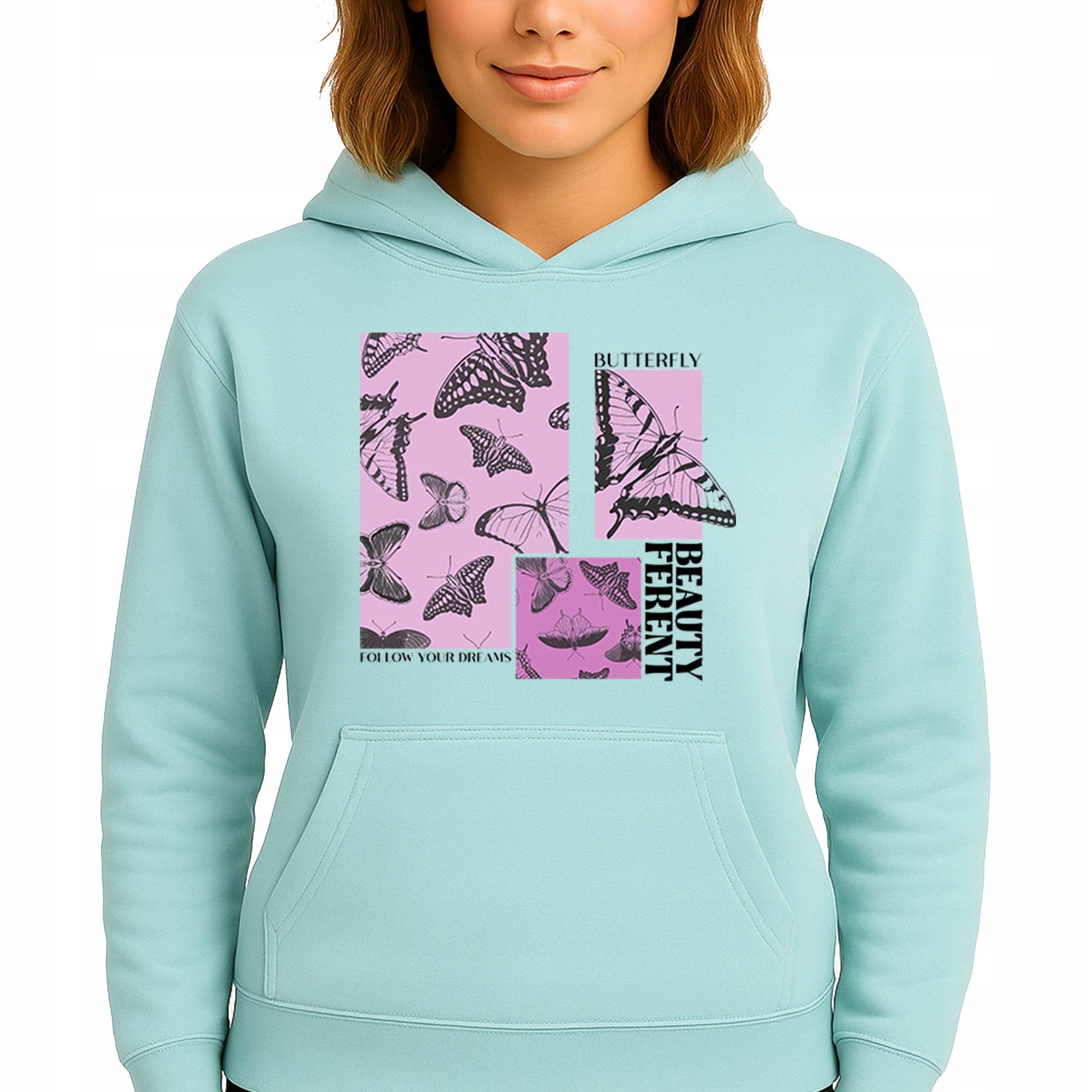 Mikina Mátová Hoodie S Kapucí Bavlněná Módní Beauty Ferent M