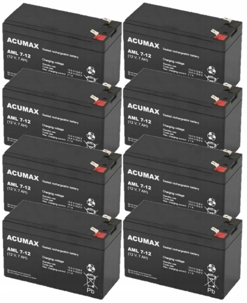 TBC98 BATERIE ZESTAW AKUMULATORÓW DO UPS APC EATON POWERWALKER 8x AML 7-12