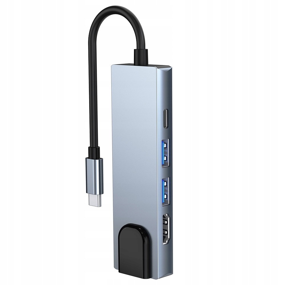 Chargeur sans fil induction 15W + Hub 6 en 1 - HDMI 4K + 3 USB-C 