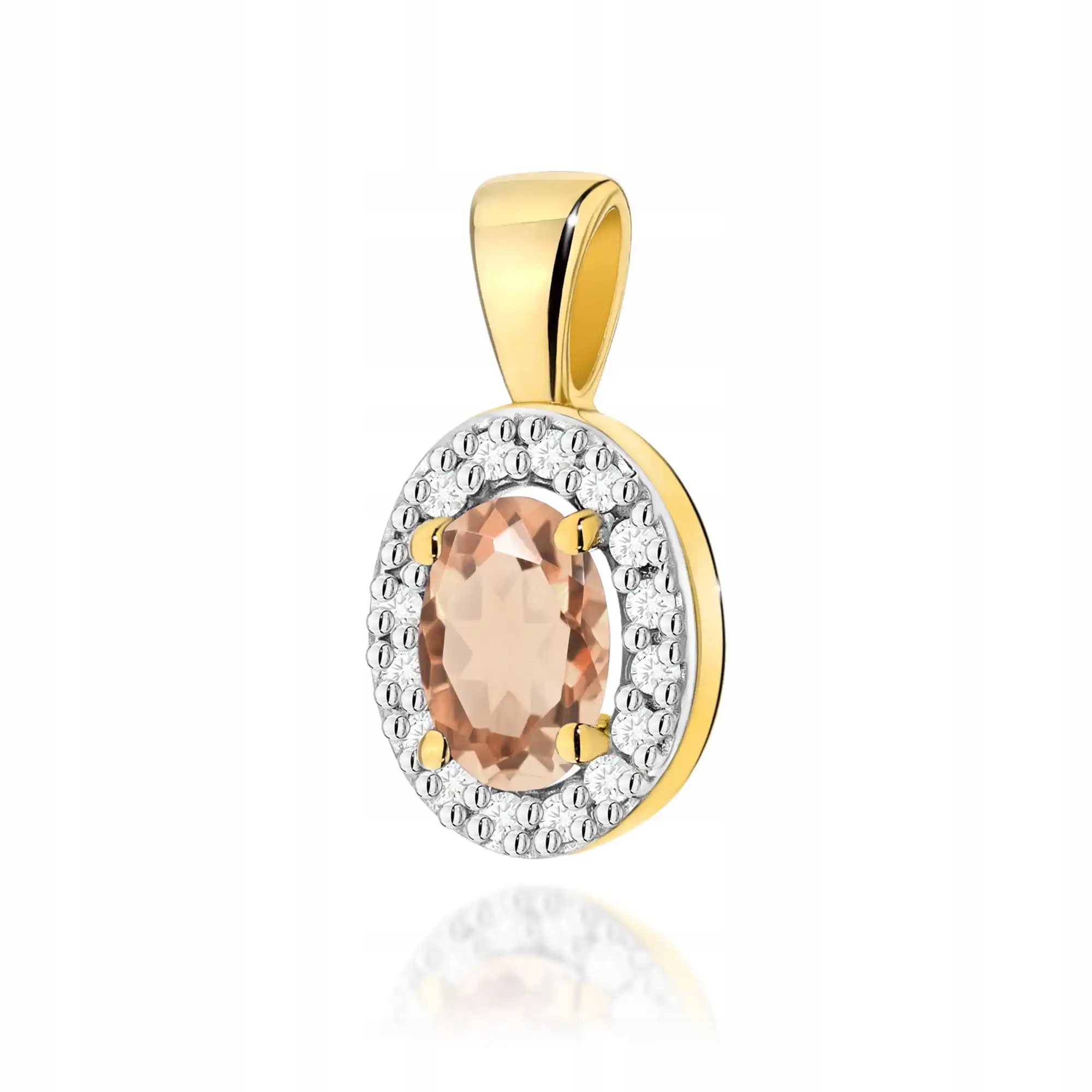 Zlatý přívěsek pro ženu 585 s morganitem je stylový a ideální jako dárek 14kt