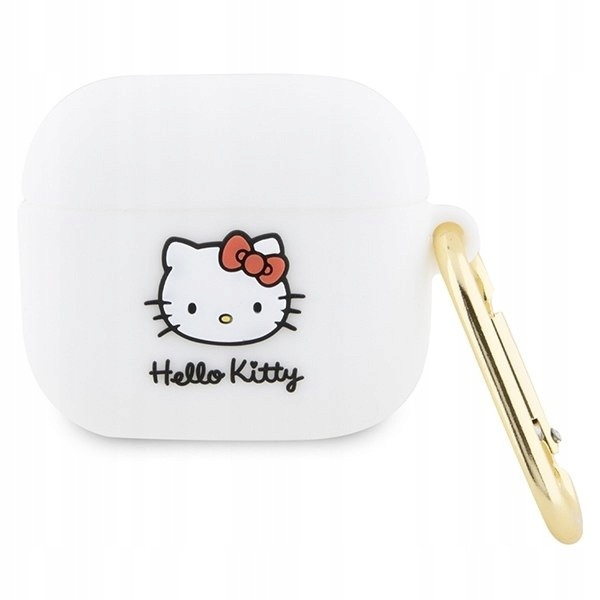 Hello Kitty HKA33DKHSH Airpods 3 coverbiały/white Silicone 3D Kitty Head