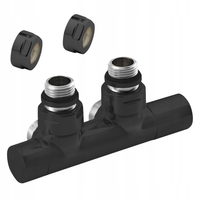 Sapho Twin Black kombinovaný pripojovací set