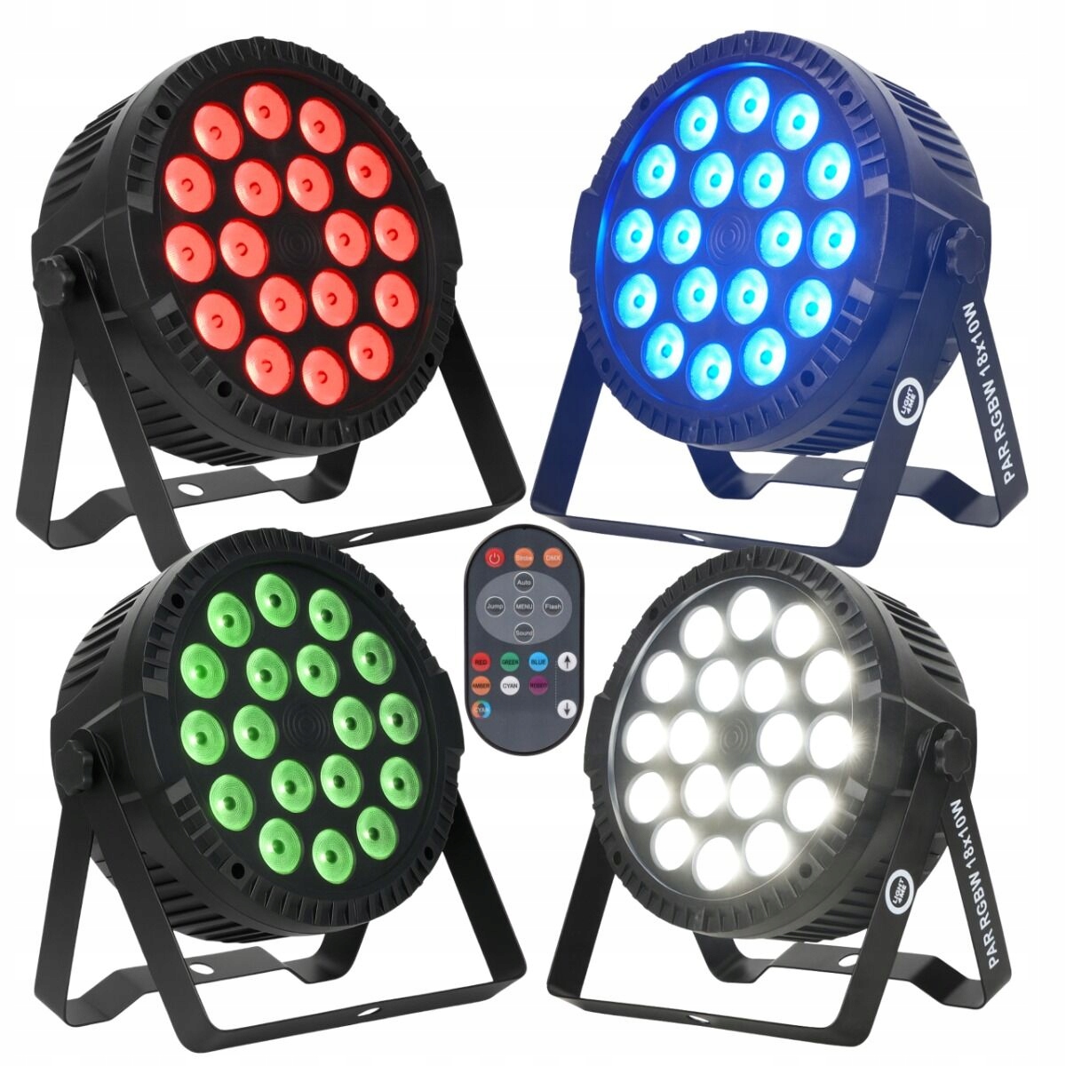 LIGHT4ME PAR RGBW 18x10W reflektor sceniczny oświetlenie LED DMX + pilot