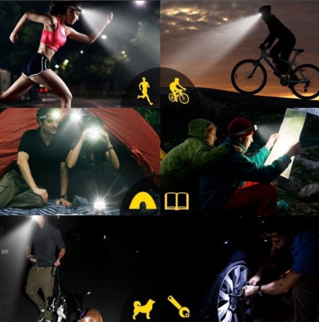 MOCNA LATARKA CZOŁOWA 3 x LED T6 CREE CZOŁÓWKA AKU Marka inna marka