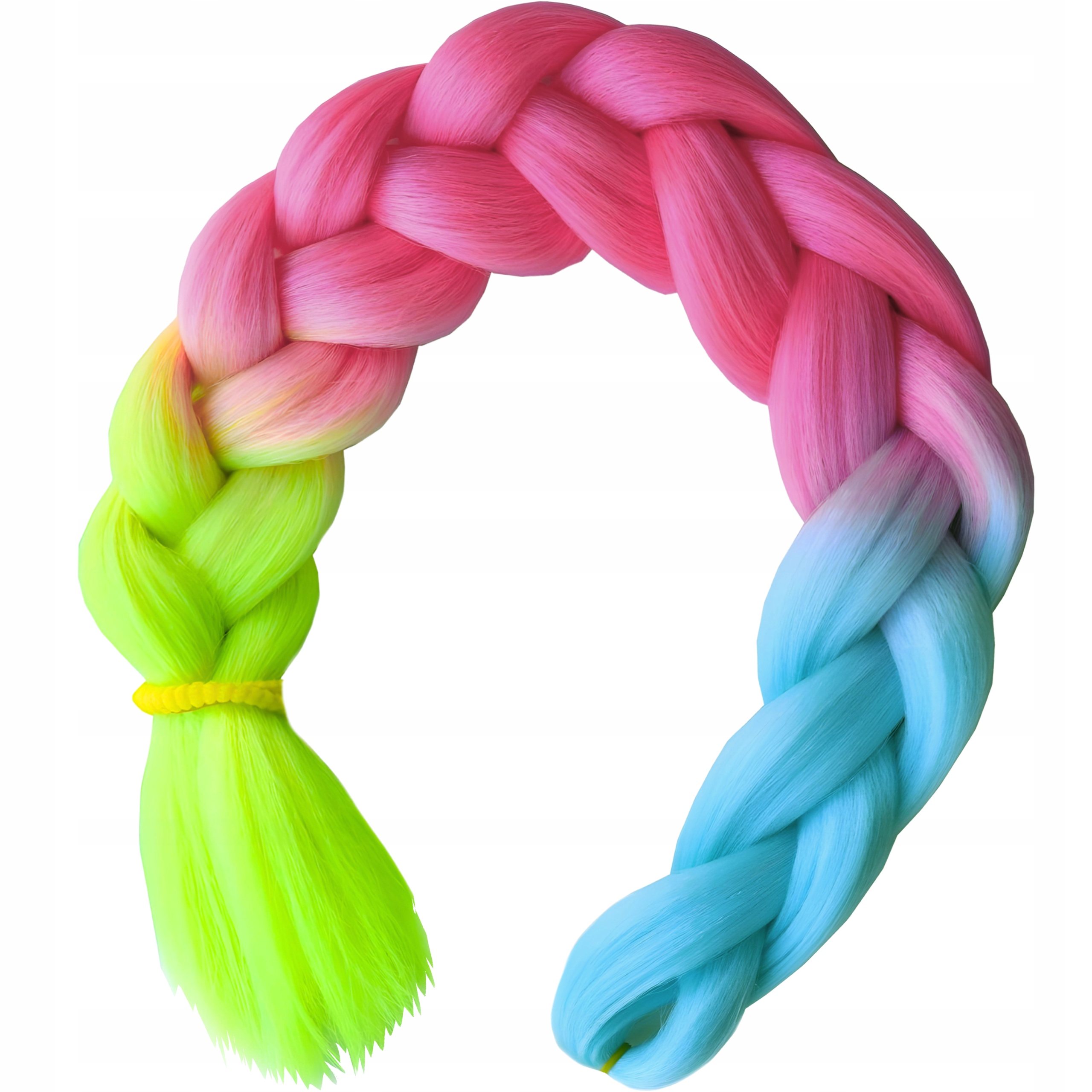 WŁOSY SYNTETYCZNE do warkoczyków kolorowe OMBRE doczepiane na WARKOCZYKI Marka Shopek