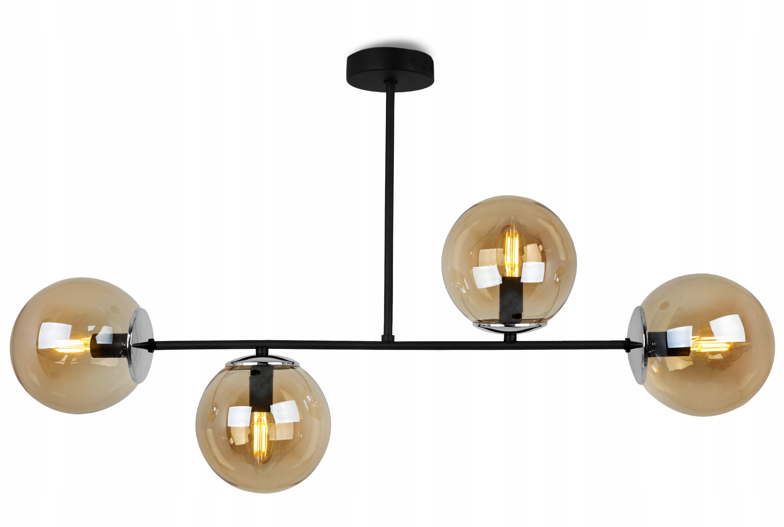 Závěsné Stropní Svítidlo Lustr Skleněné Koule Loft Glamour Med Moderní