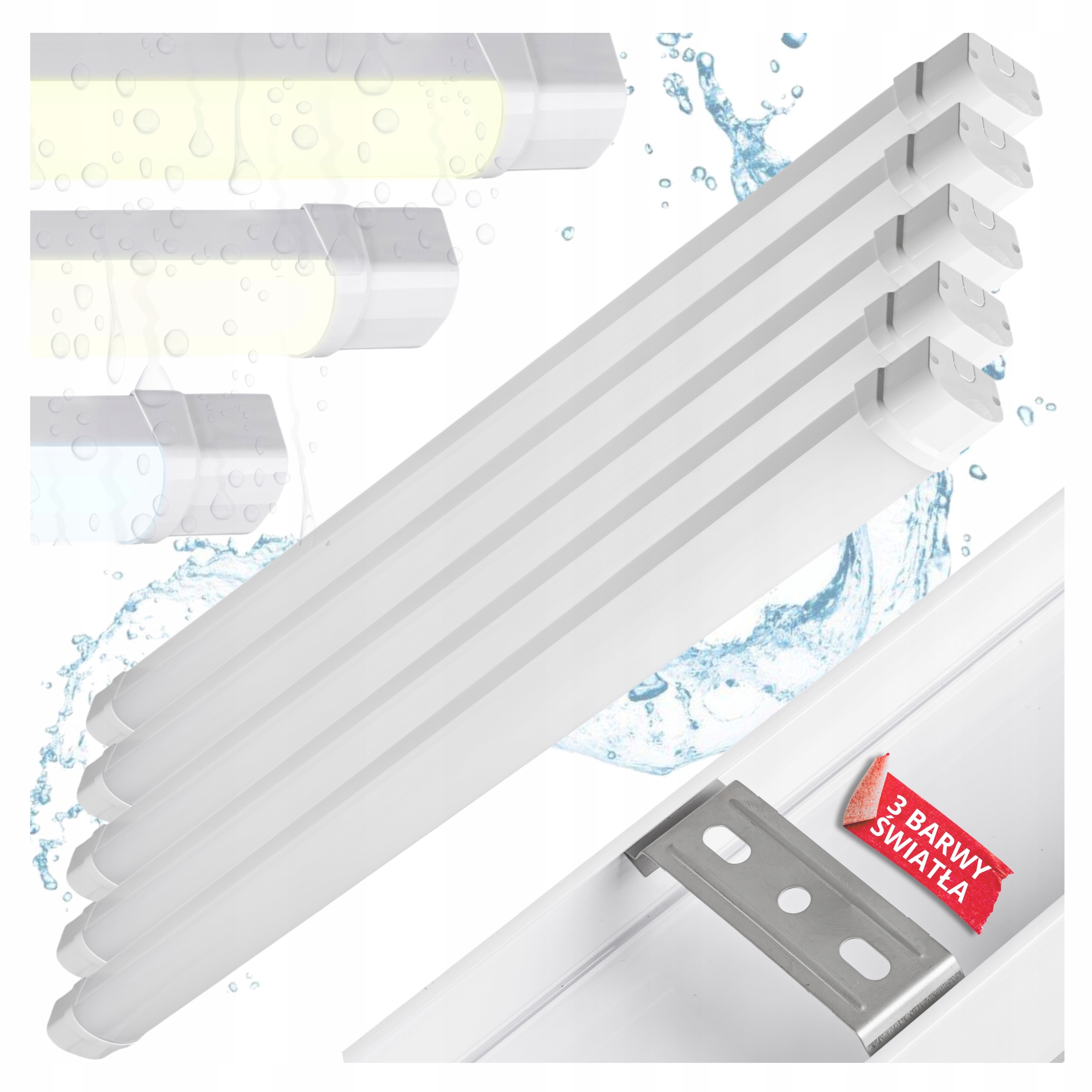 Led stropná lampa 120 cm 3000-6500K Hermetické svietidlo Vodotesná IP65 x5