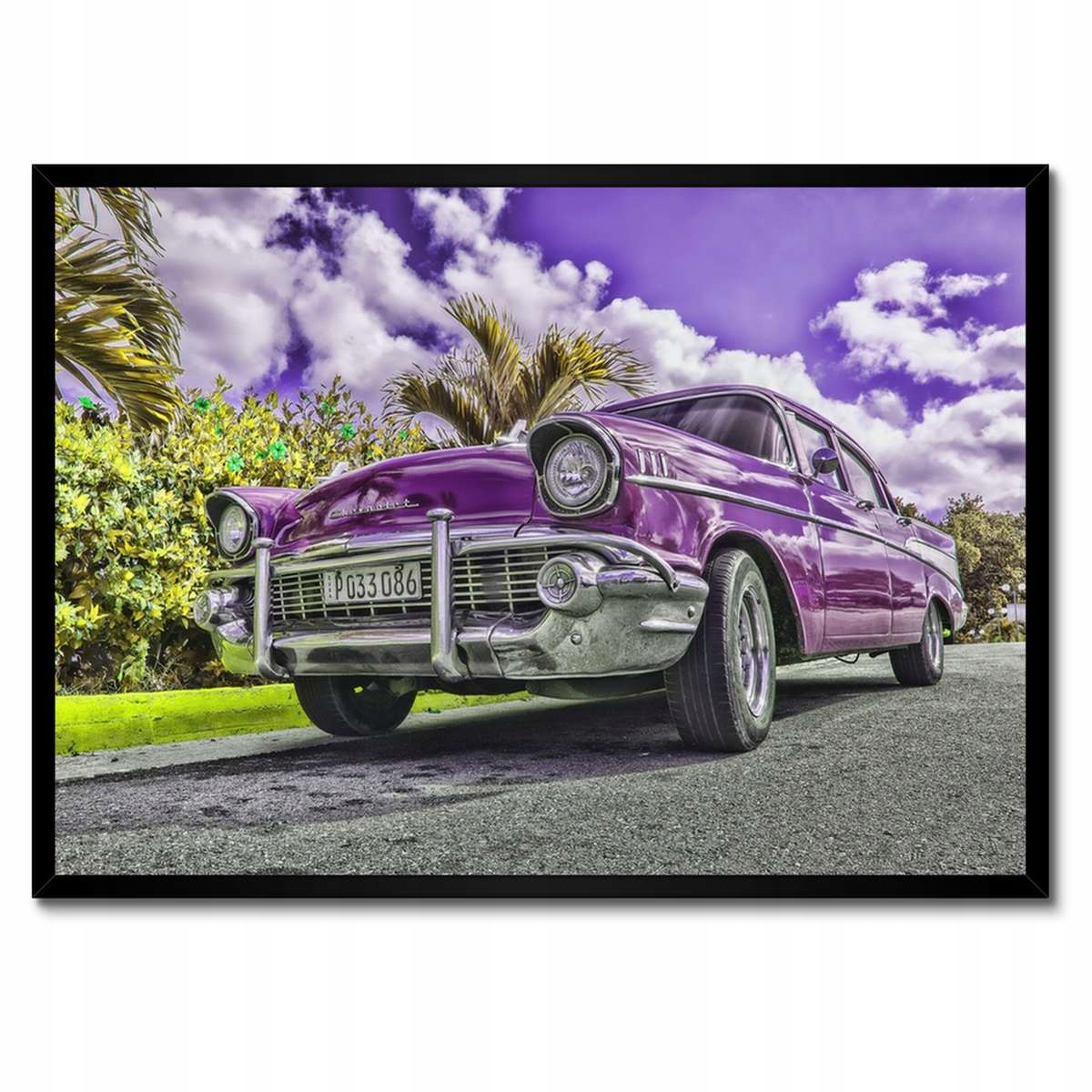 Plakáty v rámu 70x50 Fialová Chevrolet