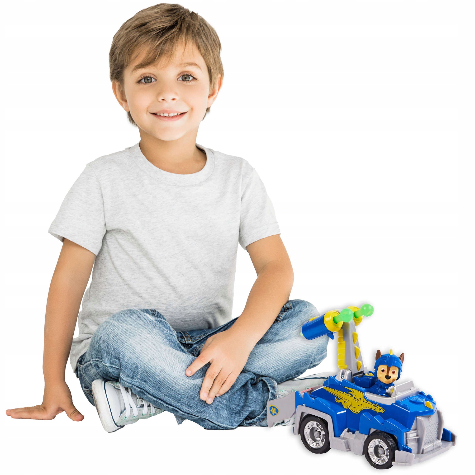 PSI PATROL RYCERZE AUTKO CHASE RADIOWÓZ WYRZUTNIA Materiał plastik