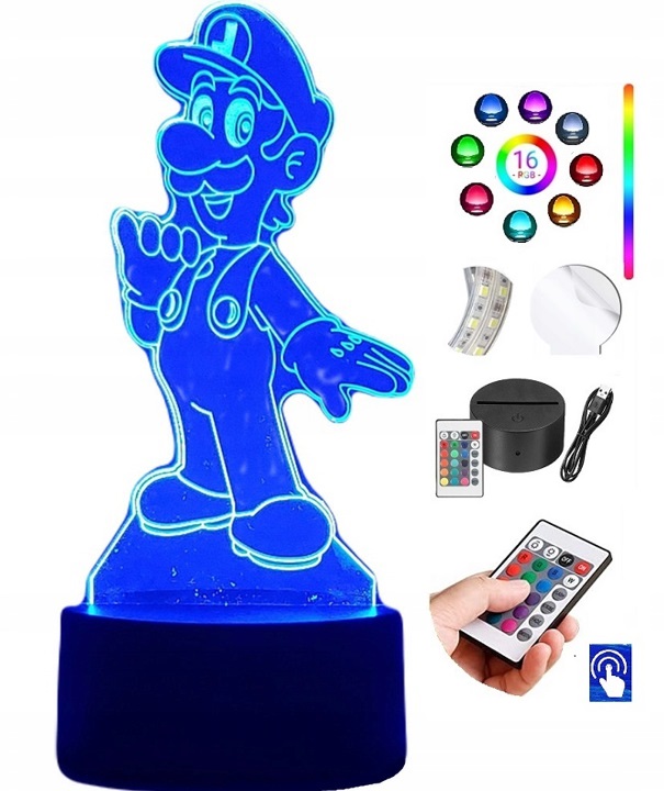 Lampka na biurko Super Mario Bros 16 LED PLEXIDO