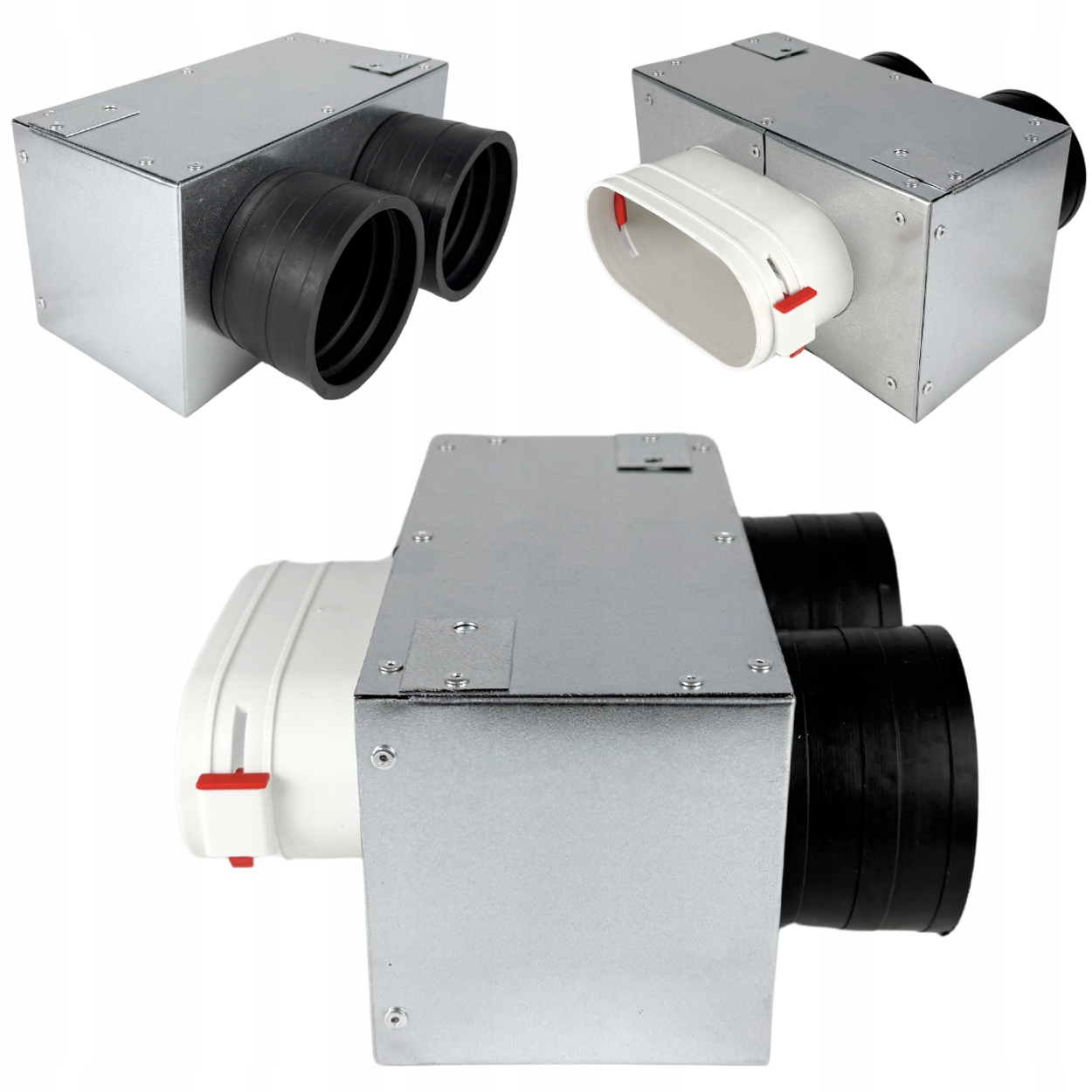 Redukce 52x117 fi 75 Přechod Oválný systém Flat na 2x75 mm