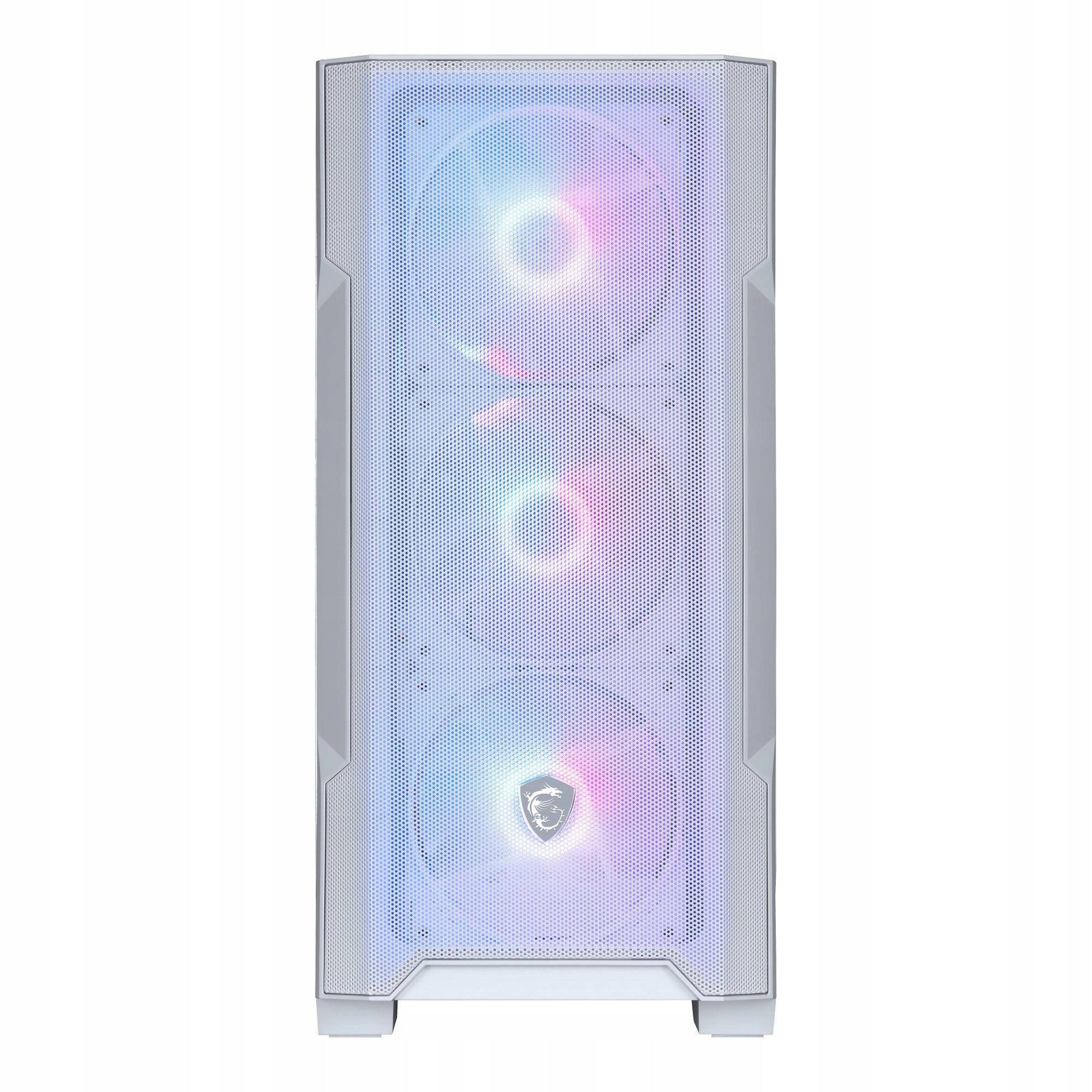 Obudowa Msi Mag Forge M100R White mATX z oknem, bez zasilacza