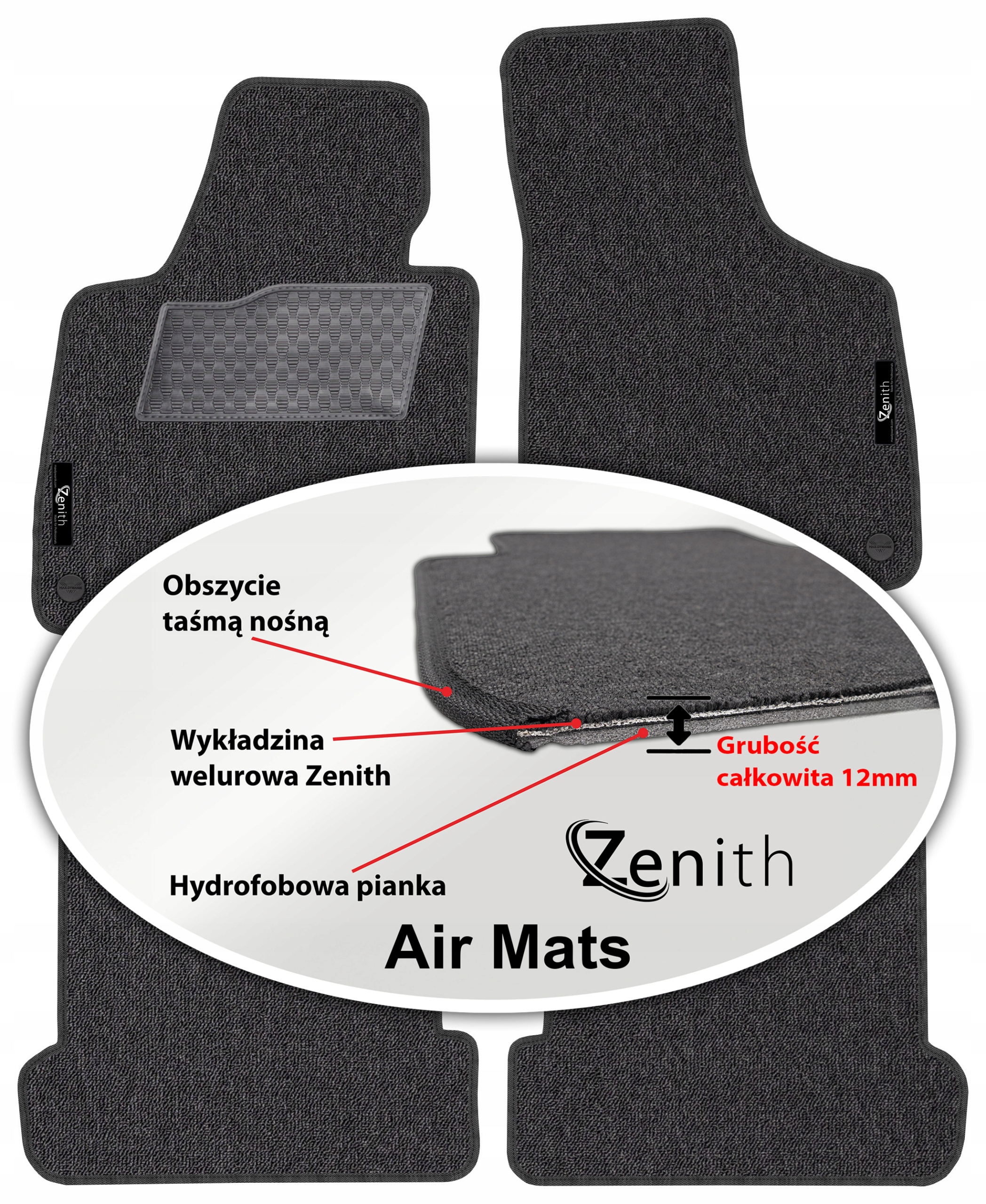 Audi Tt II 2006-2014 Velúrové koberčeky do auta Zenith Air Mats