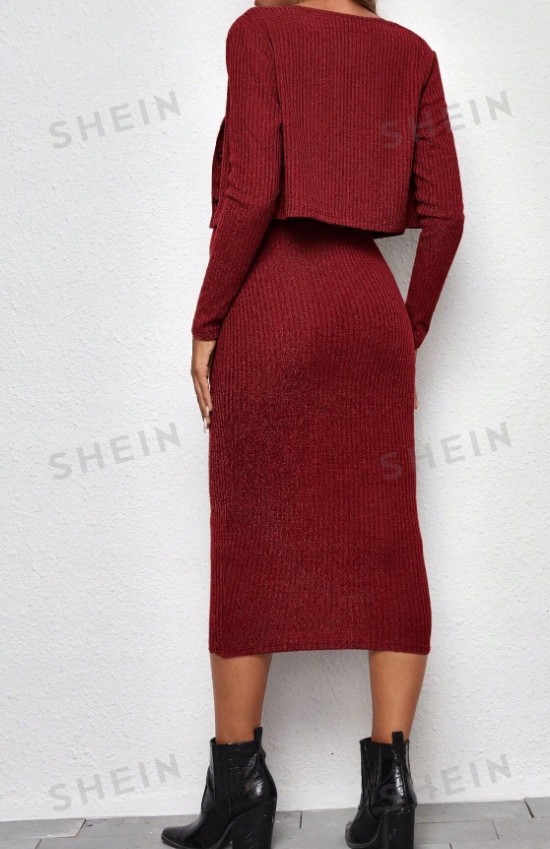 SHEIN KOMPLET CIĄŻOWY SUKIENKA I BLUZKA 44 1ŁJB Płeć kobieta