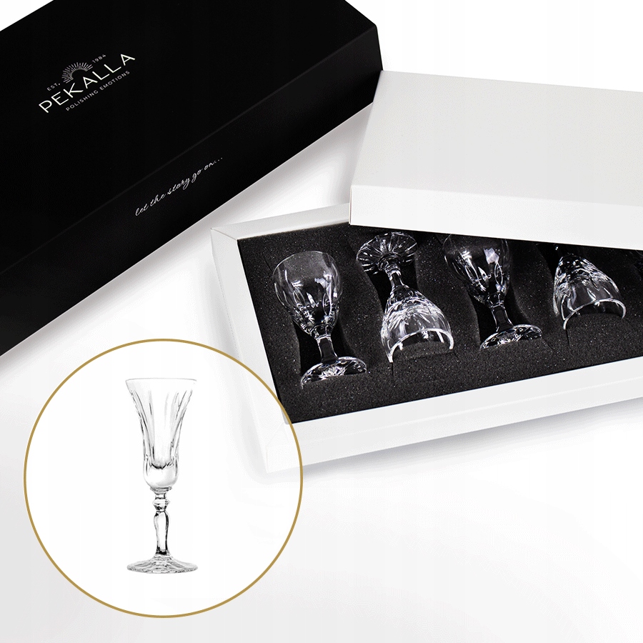 KIELISZKI KRYSZTAŁOWE DO WÓDKI NA PREZENT Kod producenta WODXGLEZK-OPAK