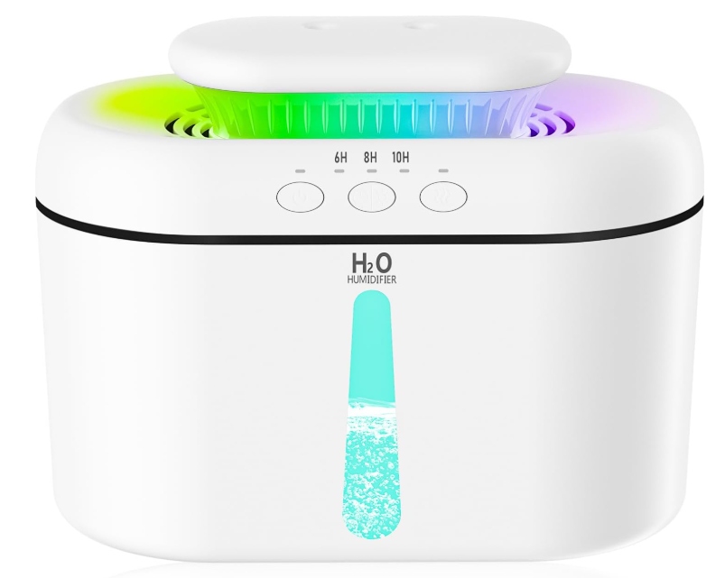 Nawilżacz powietrza 2 l z lampką nocną Led i timerem 16 dB
