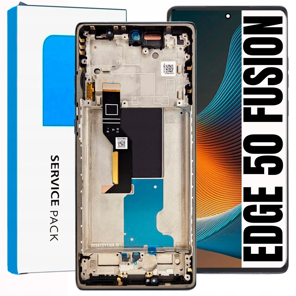 Displej Pro Motorola Edge 50 Fusion Originál LCD Rámeček Modrý