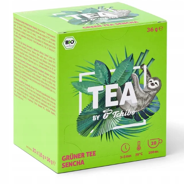Levně Tea by Tchibo Ekologický zelený čaj typu Sencha 36 g
