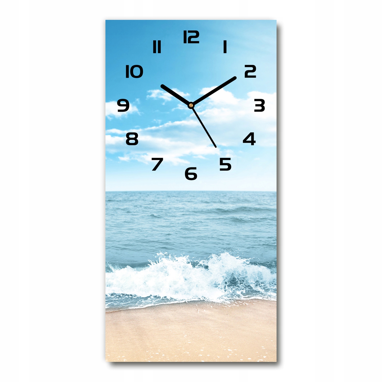 

Zegar szklany ścienny Plaża i morze 30x60 pionowy