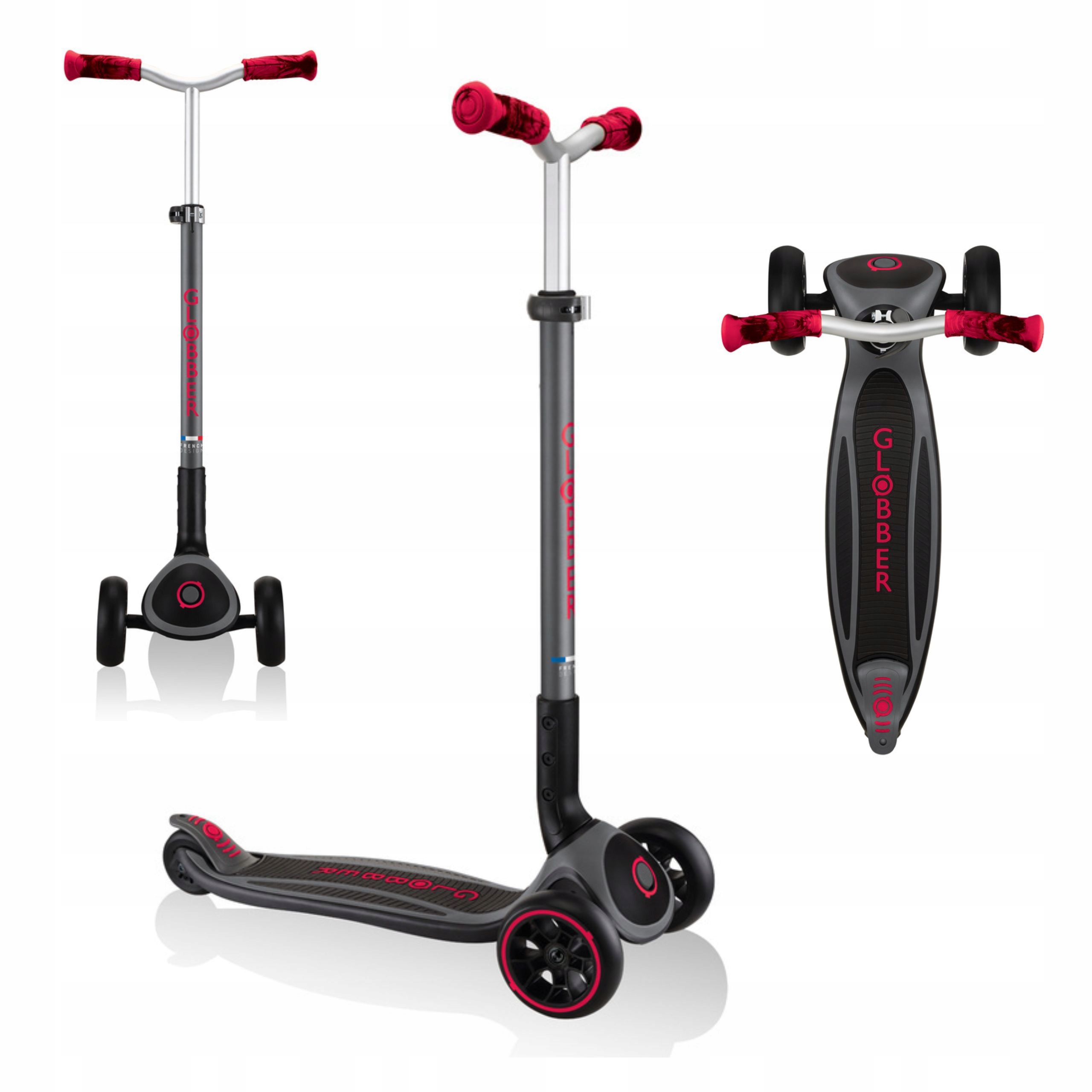 Nastavitelná koloběžka pro děti a mládež 3-kolová Globber Master červená