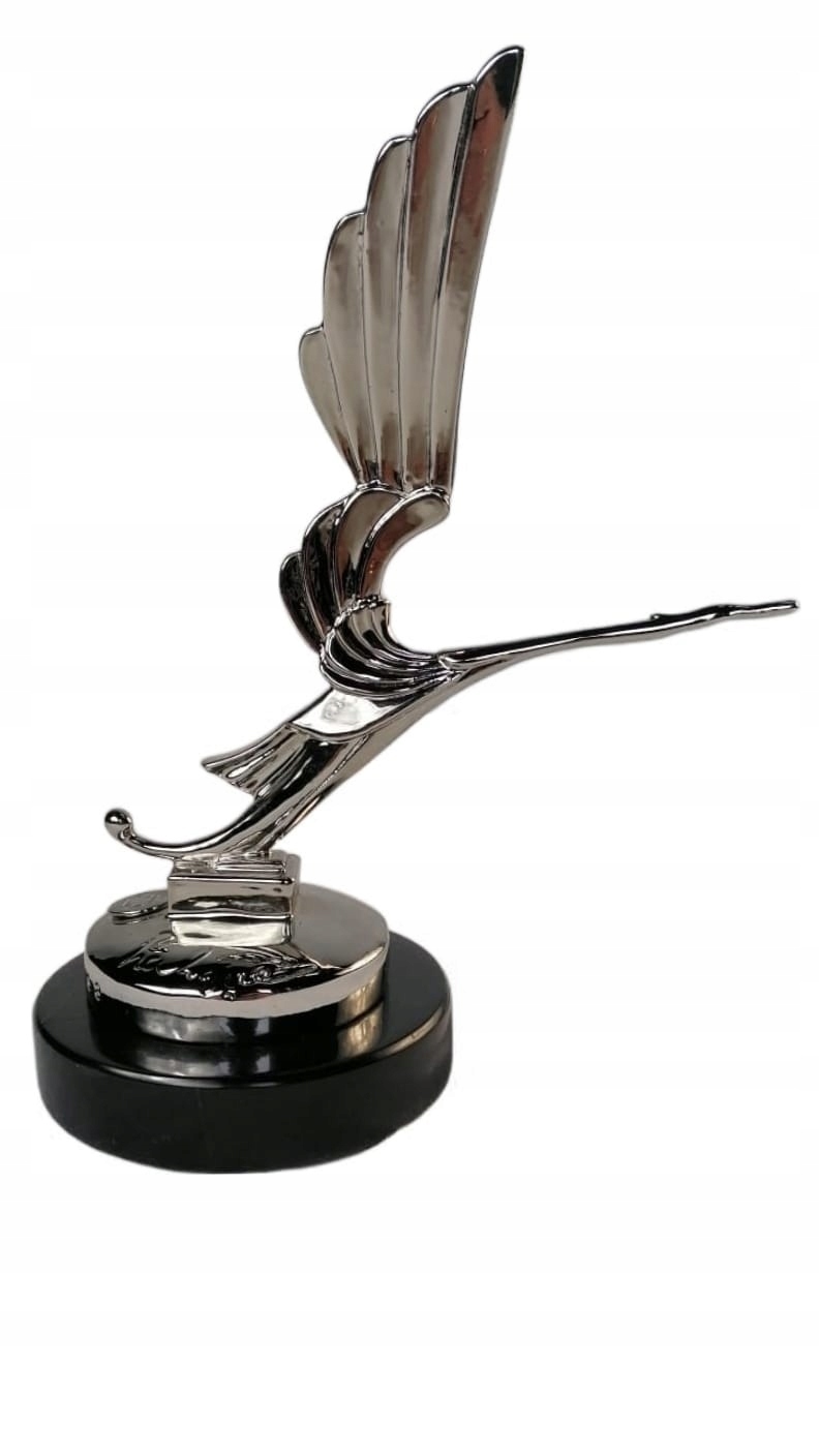 Figúrka Figurka Socha Bociana Strieborná Farba Hnedá v štýle Art Deco Chrome