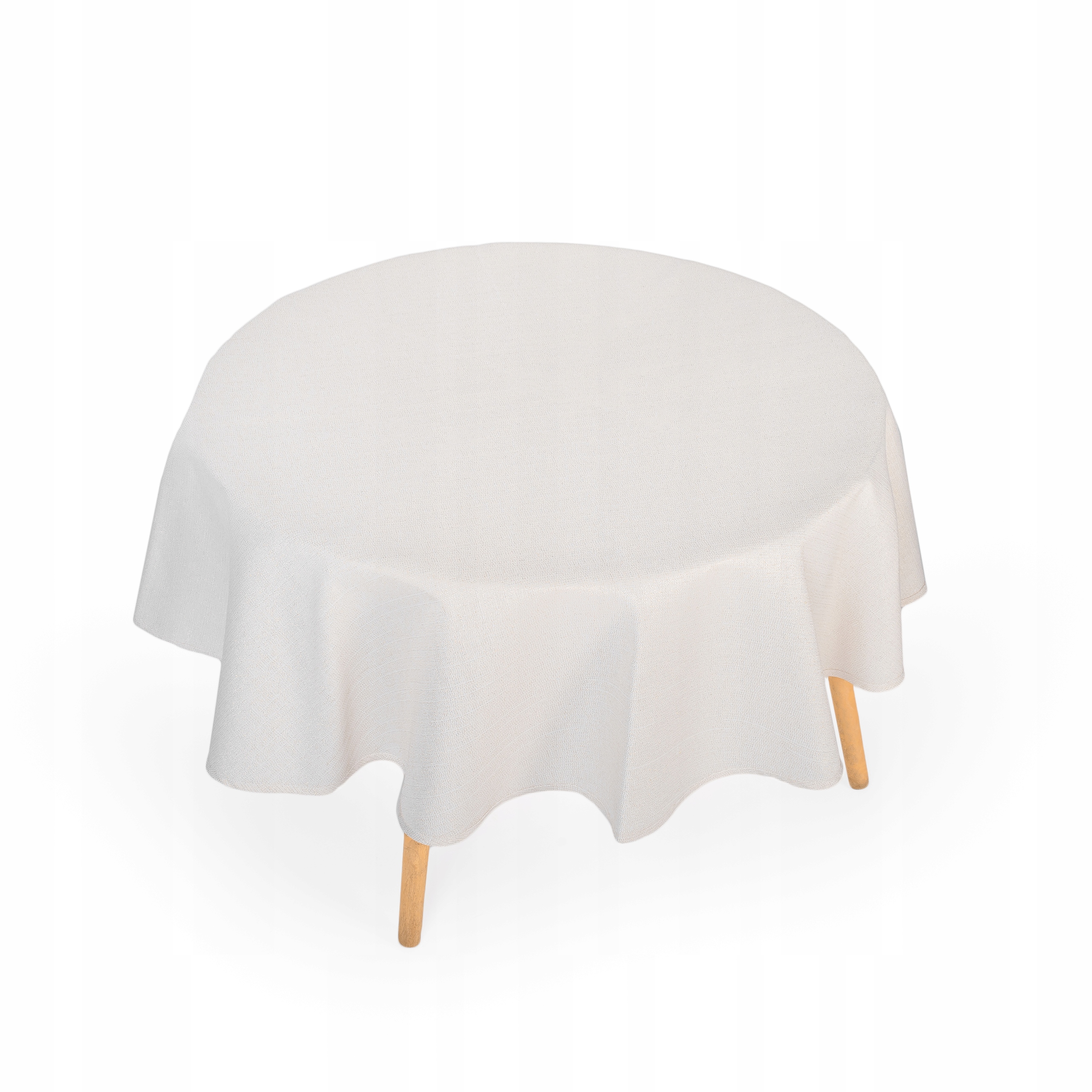 OBRUS OKRĄGŁY - PLAMOODPORNY - ECRU - GOLD - 120 Marka inna