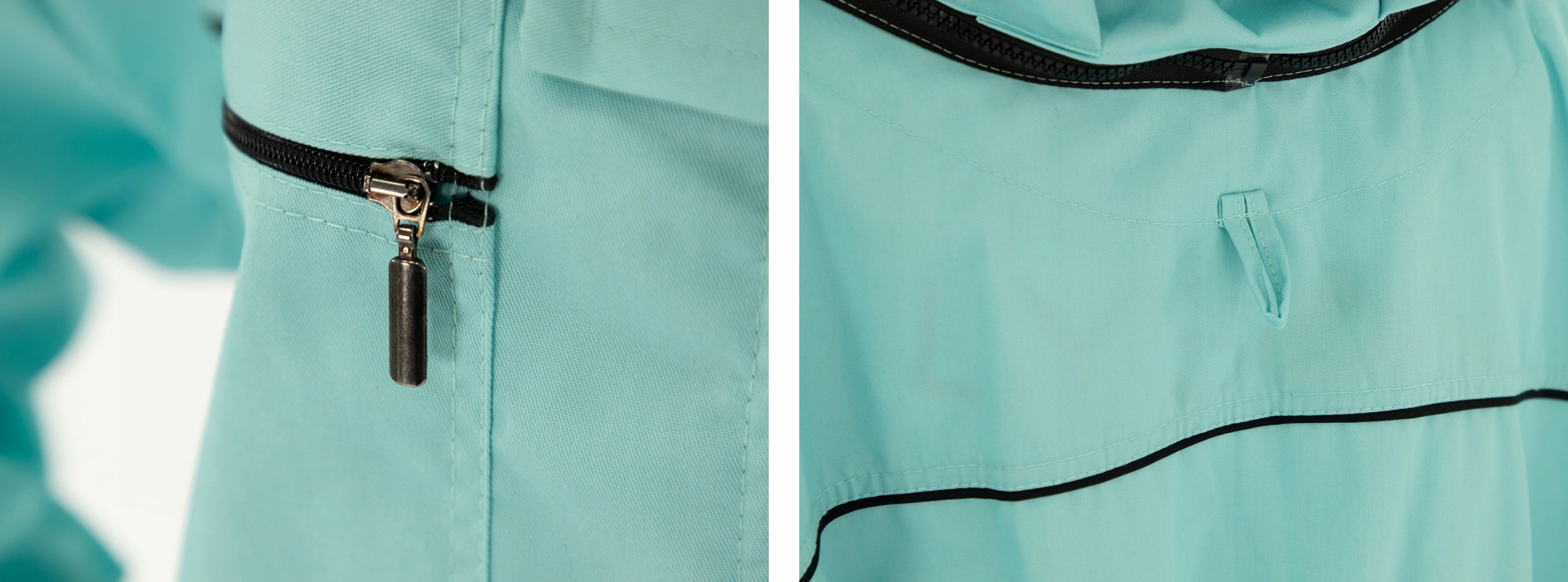 KOMBINEZON pszczelarski z kapeluszem rozpinany TURKUSOWY - L Kolor niebieski