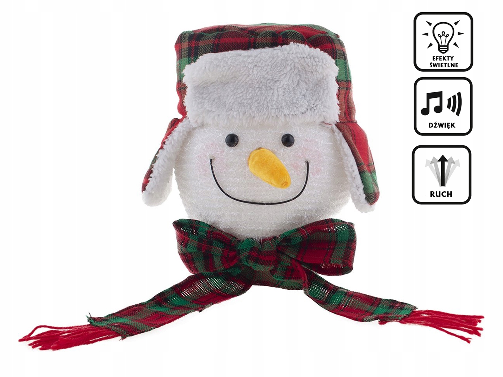 Stojící dekorace Sněhulák Vánoce 25 cm