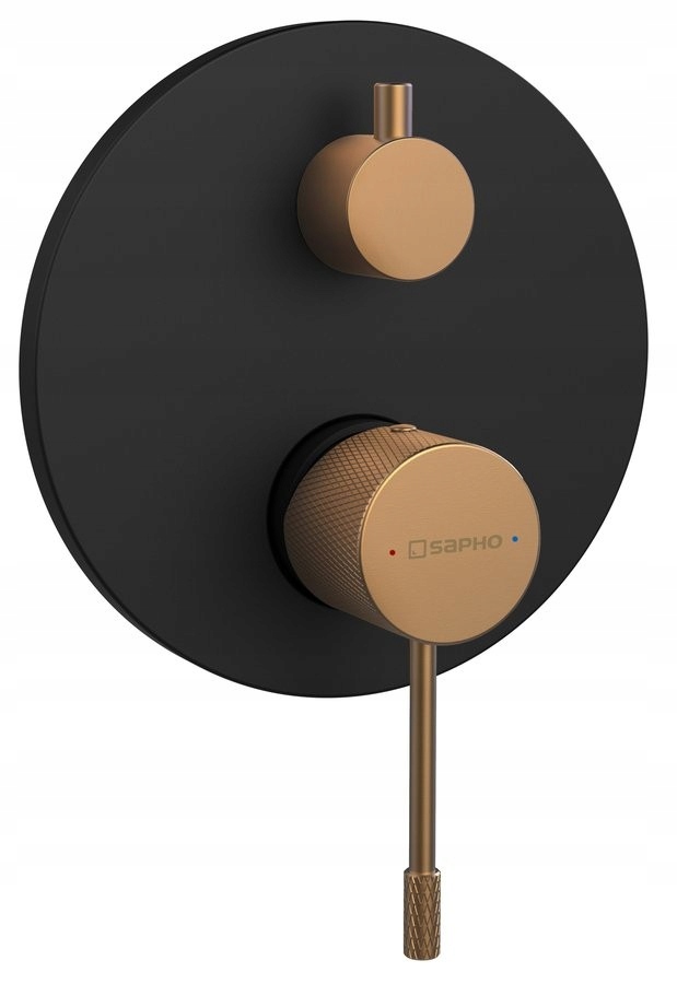 Solaris podomietková sprchová batéria, 2 výstupy, čierna/matná meď (WD0