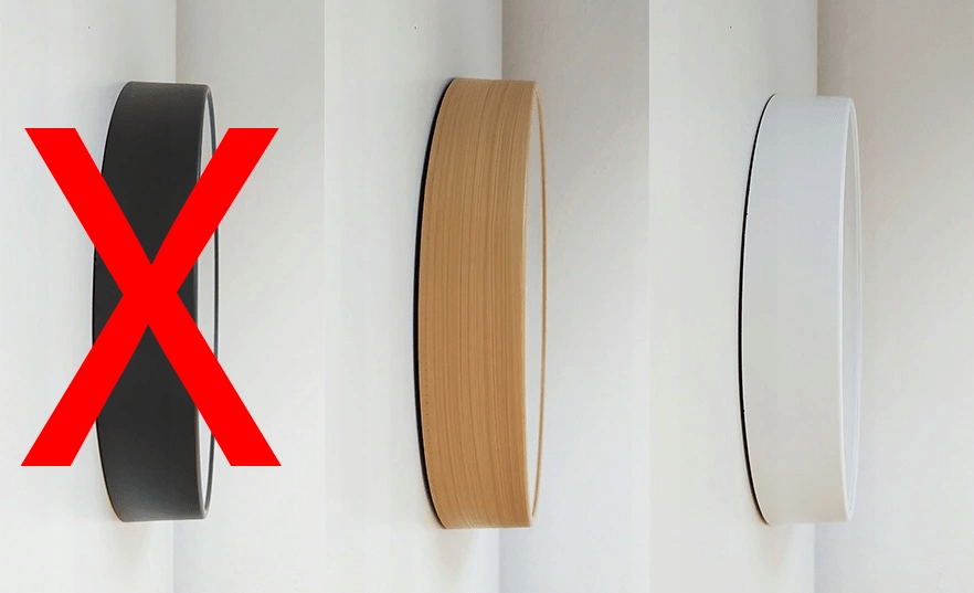 Nowoczesny nietykający zegar ścienny Drewno 25 cm Marka bez marki