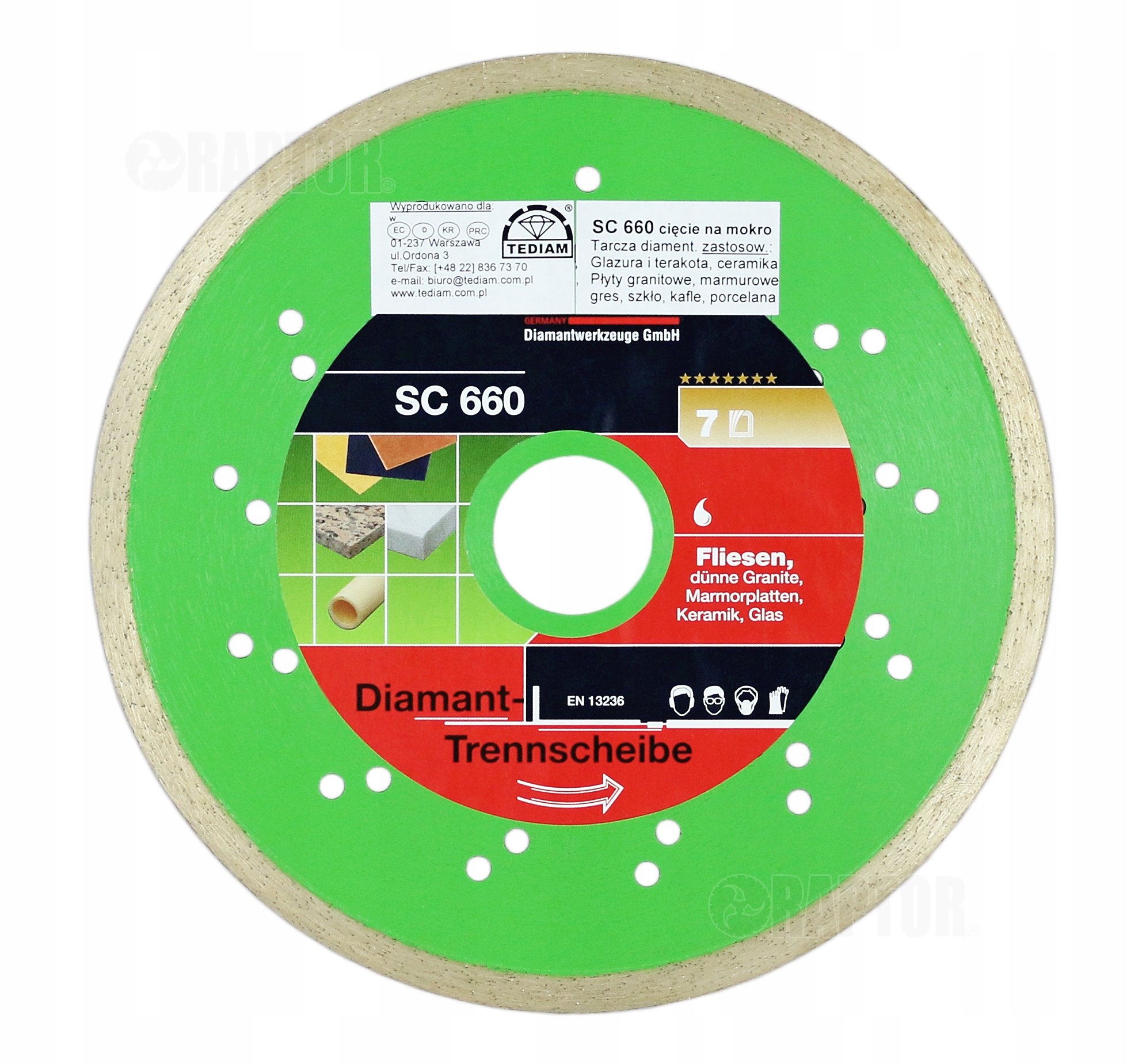 Diamantový Kotouč 180x30/25,4 Slinuté Dlažby Sklo Kwarcyt