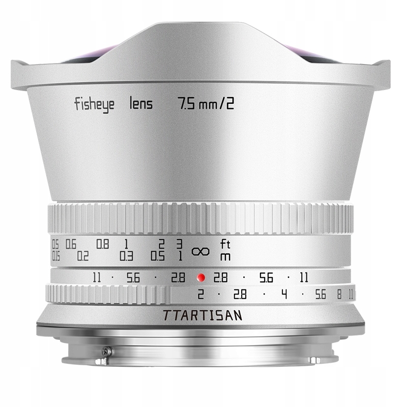 TTArtisan 7.5 mm F2 Fisheye Canon Rf stříbrný